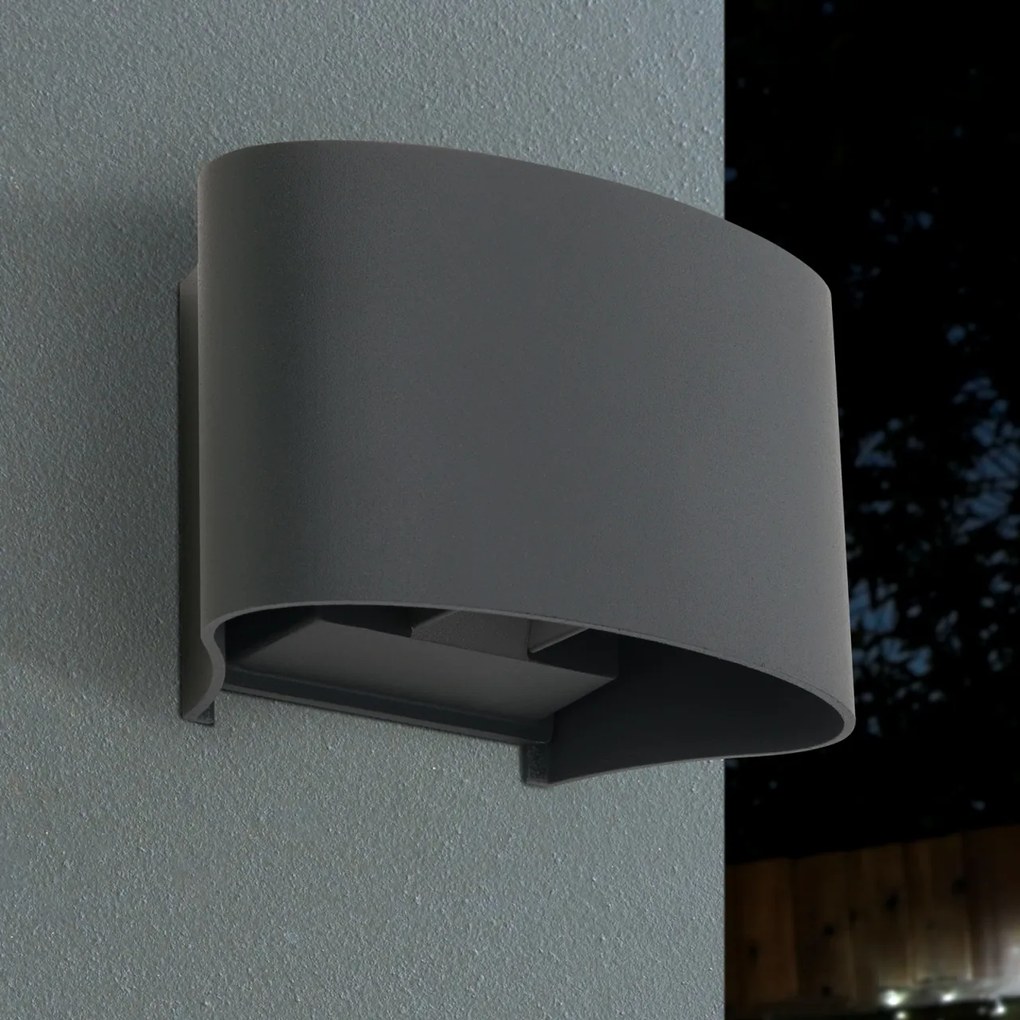 Aplica LED de exterior design modern ambiental IP54 GRETA antracit
