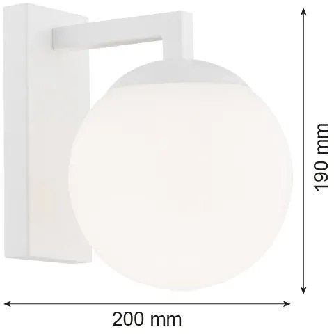 Lampă de perete ASPEN 1xE27/15W/230V albă Argon 3733