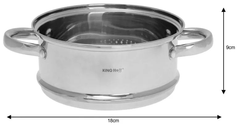 Accesoriu pentru gatoit la aburi Kinghoff KH 1533, 18 cm, Universal, Inox