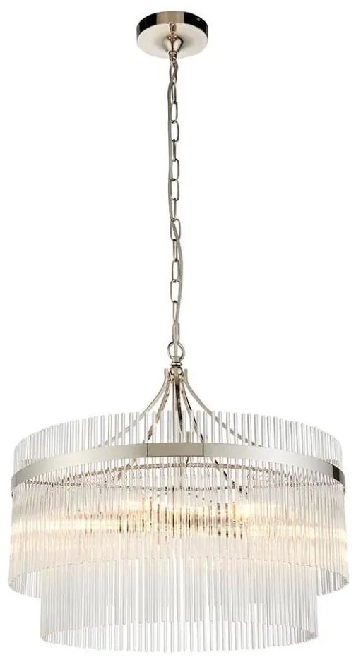 Endon 104112 - Candelabru suspendat MARIETTA 5xE14/7W/230V crom lucios/sticlă clară