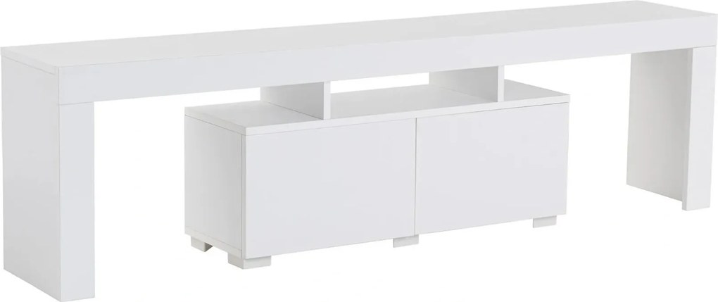 Comoda TV ENCLAVE, alb, PAL, 180x32x50 cm