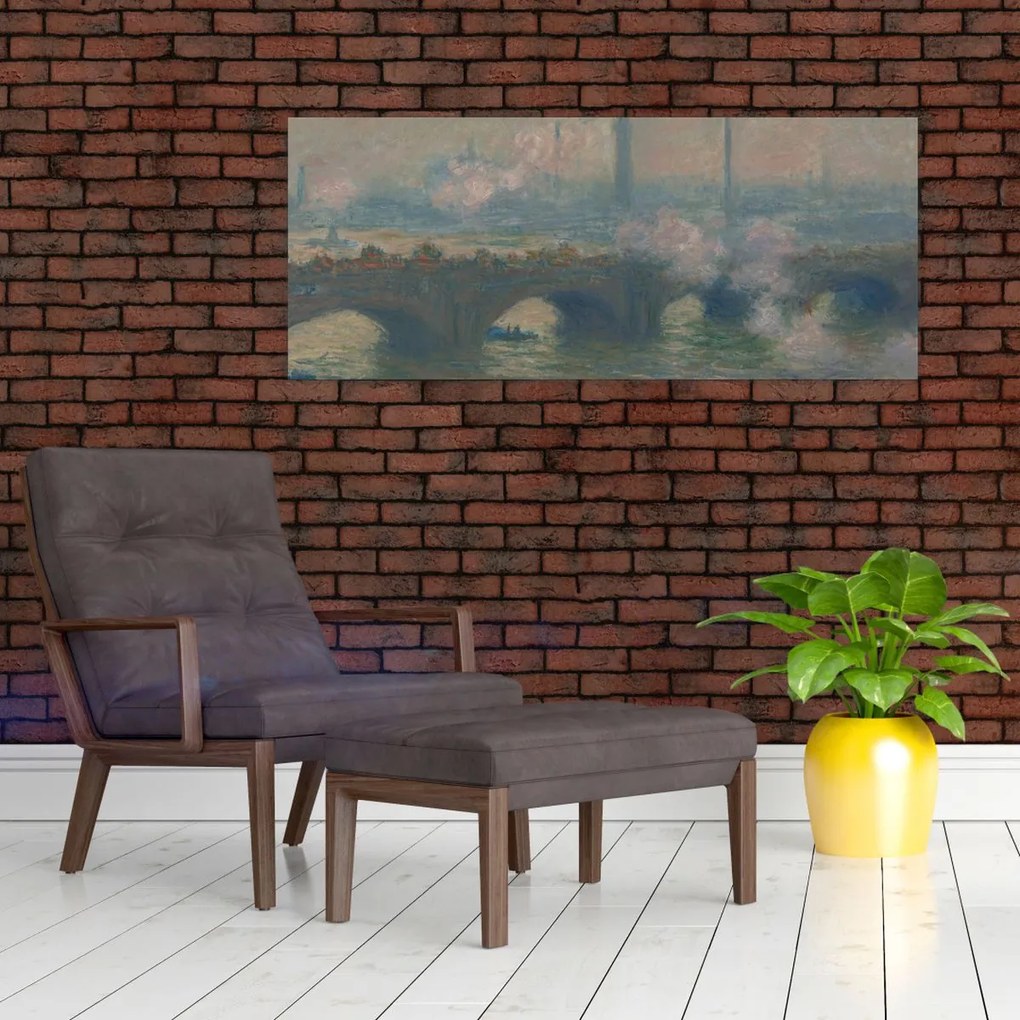 Tablou - Claude Monet, Waterloo Bridge, Gray Day, reproducere (120x50 cm)