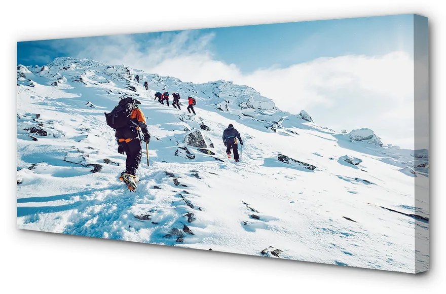 Tablouri canvas Alpinism munți în timpul iernii