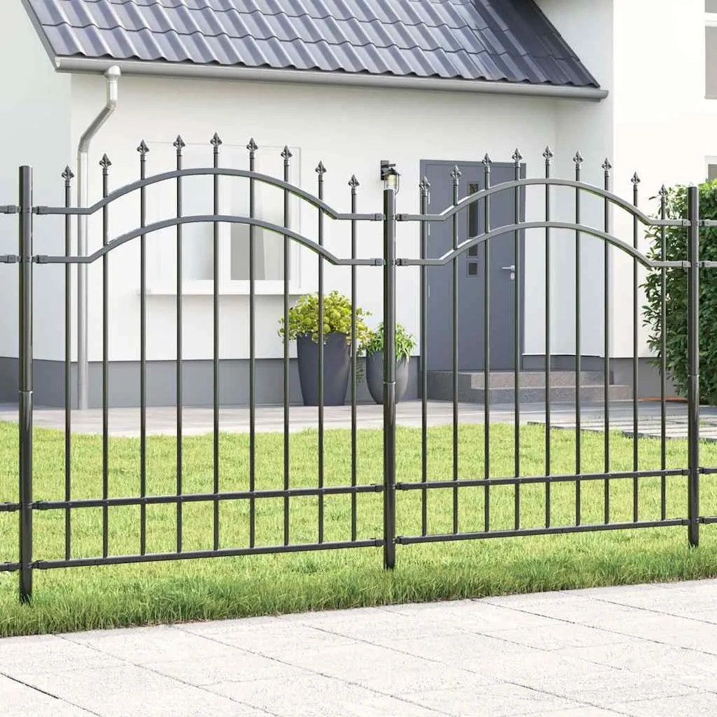 vidaXL Gard de Grădină Gri 240 x 215 cm Oțel vopsit în pulbere