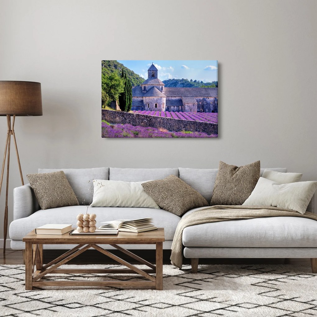 Tablou - Câmp de lavandă (90x60 cm)