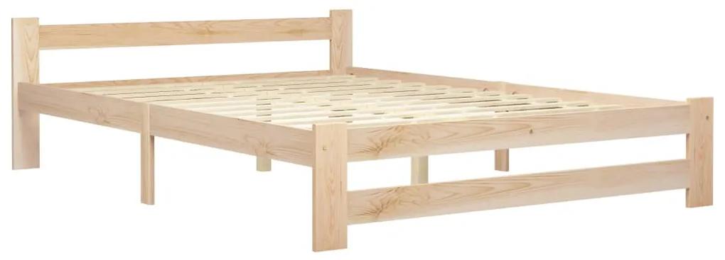 Cadru de pat cu 2 sertare, 160 x 200 cm, lemn masiv de pin Maro, 160 x 200 cm, 2 Sertare