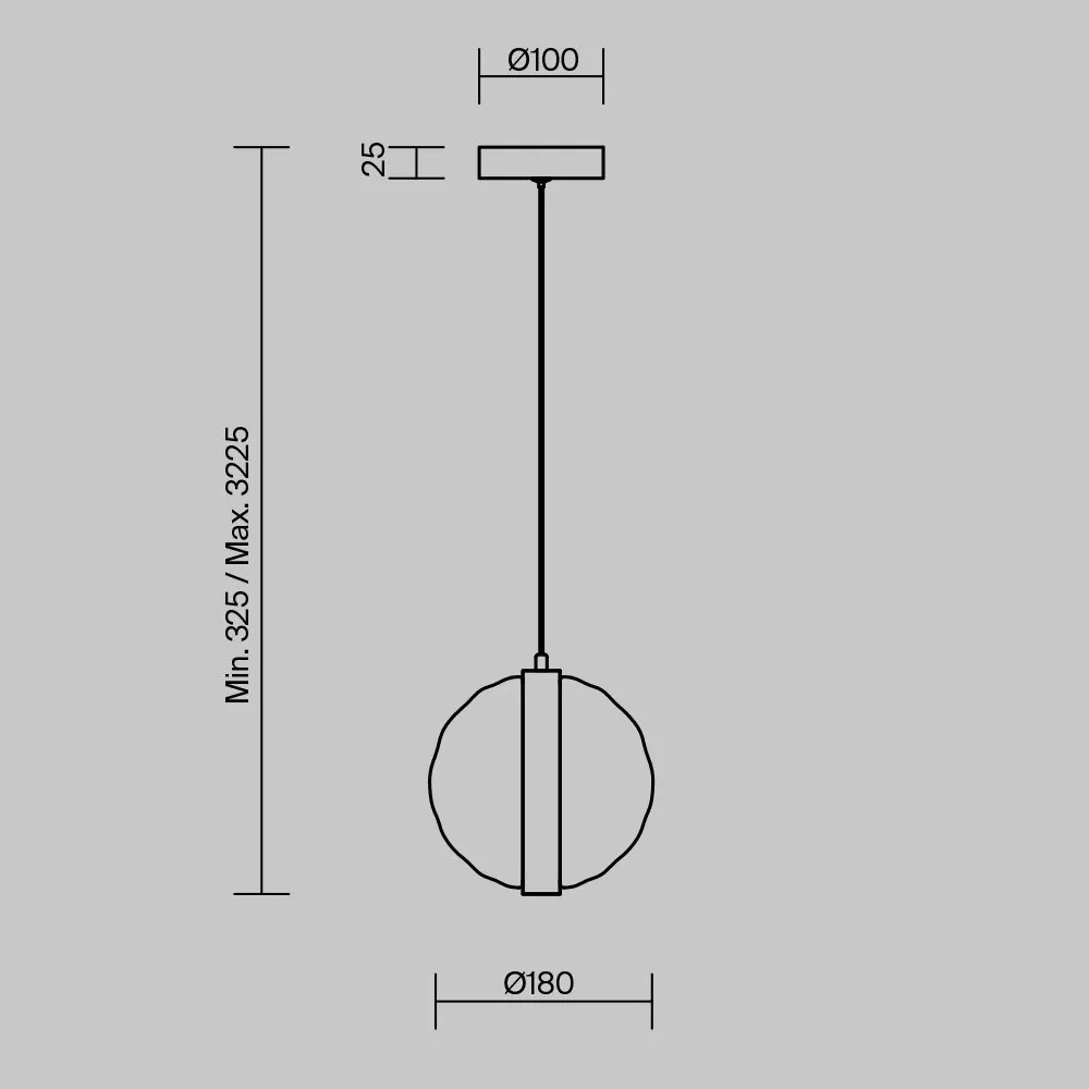 Pendul LED, Sticla, Multicolor, Misterio