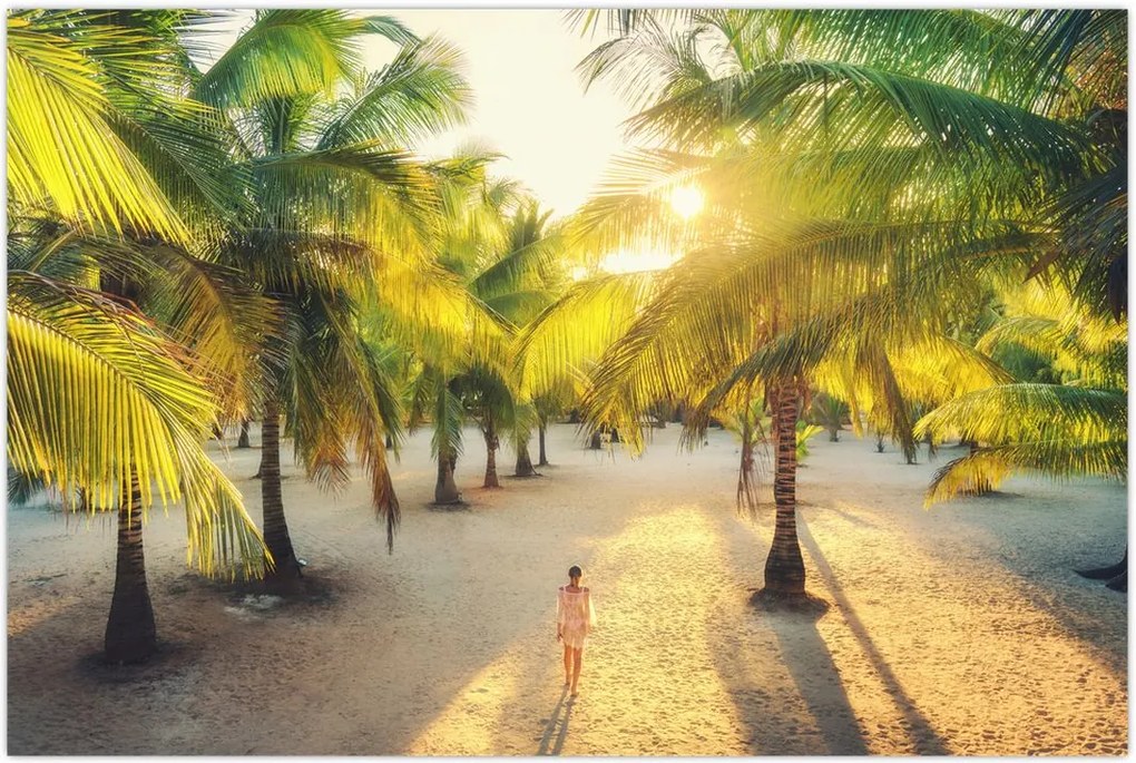Tablou - Femeie între palmieri (90x60 cm)