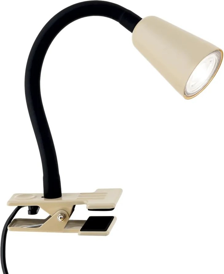 Lampa cu clema, flexibila cu spot GU10 DOTTY khaki