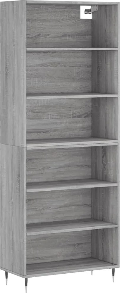 vidaXL Dulap înalt, gri sonoma, 69,5x32,5x180 cm, lemn prelucrat