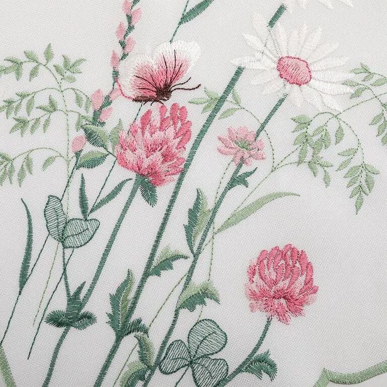 decoDoma Față de masă brodată FLORI ROZ 85 x 85 cm
