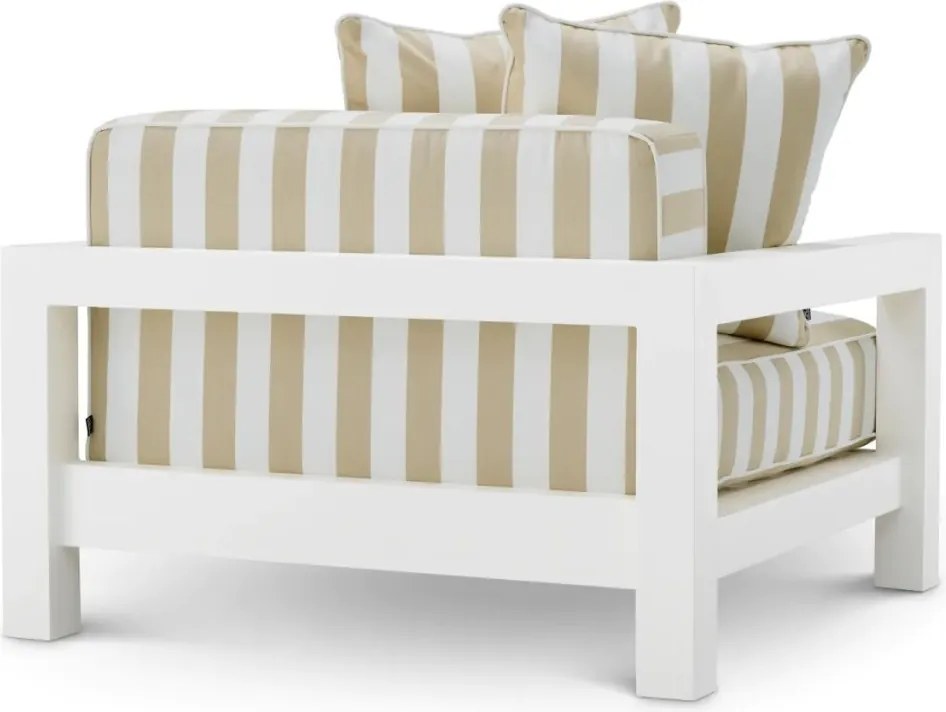 Fotoliu de interior/ exterior design LUX Cap-Antibes, alb mat