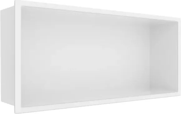 Raft incastrat dreptunghiular Balneo Wall-Box One cu rama 45x20x10 cm alb mat