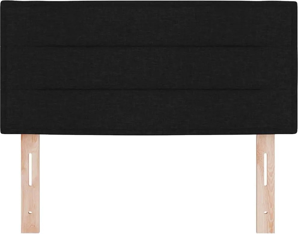 vidaXL Tăblie LED cu benzi LED cu headboard Negru 80 cm țesătură