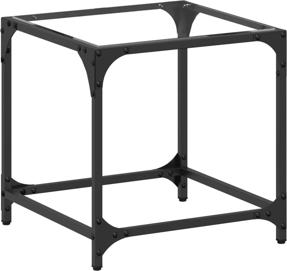 vidaXL Măsuță de cafea, blat din sticlă transparentă, 40x40x40 cm oțel