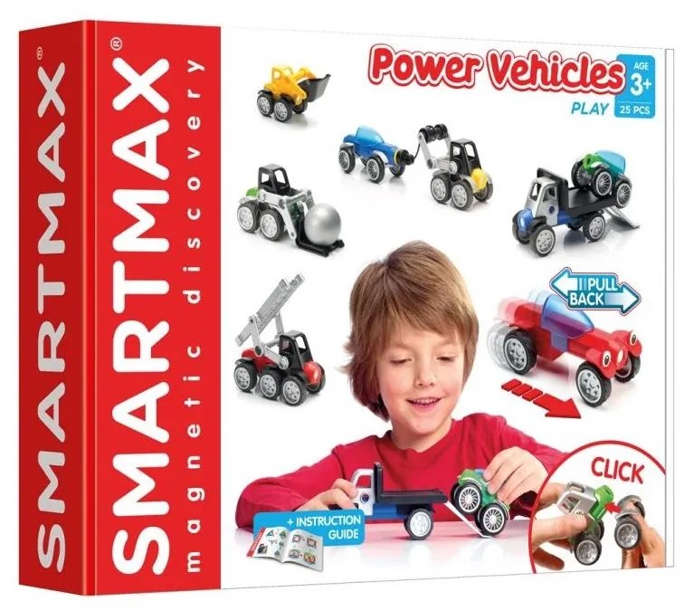 Set de mașini magnetice 25 buc. Smartmax