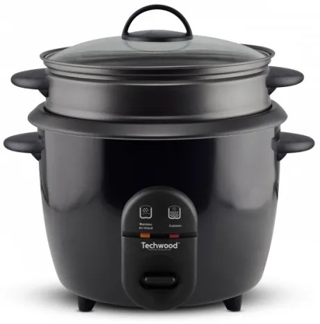 Oala de orez Techwood TCRV-1826, 1.8L, 900W, cos gatire la aburi