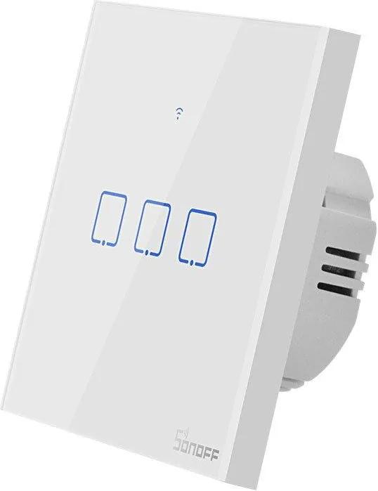 Intrerupator triplu cu touch Sonoff T1 EU TX, Wi-Fi + RF