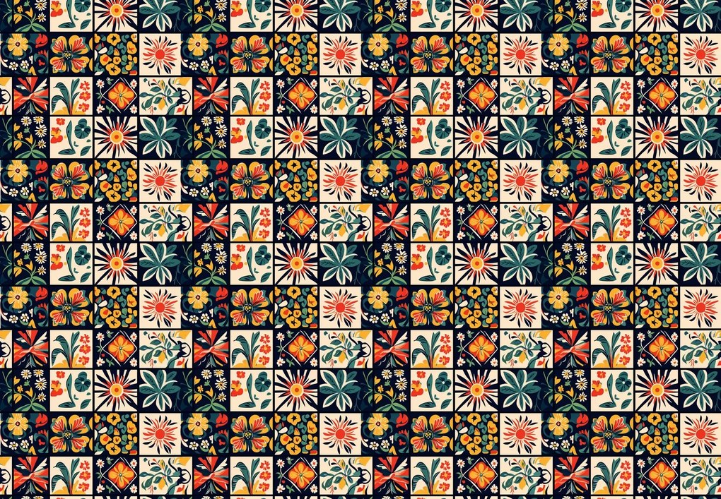Fototapet - Plăci colorate (147x102 cm)