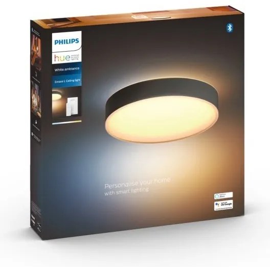 Philips - Plafonieră LED reglabilă Hue ENRAVE L LED/33,5W/230V neagră + telecomandă