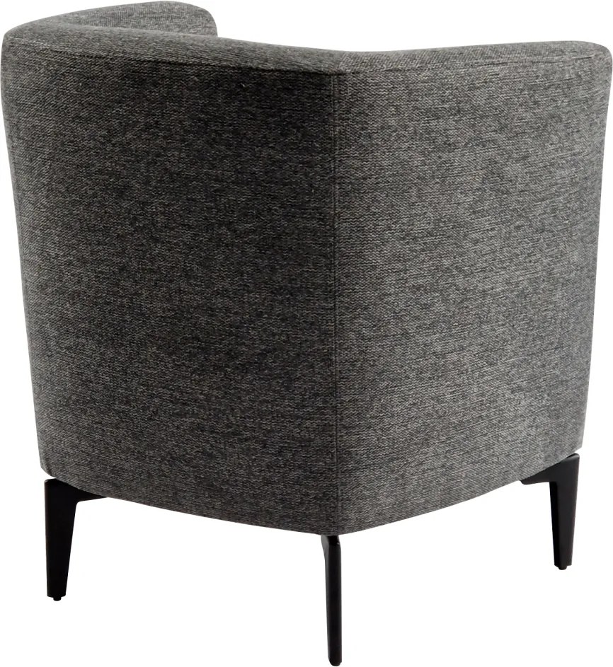 Fotoliu de design, gri / negru, KAPY