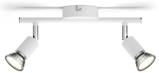 Spot LIMBALI 2xGU10/50W/230V alb Philips