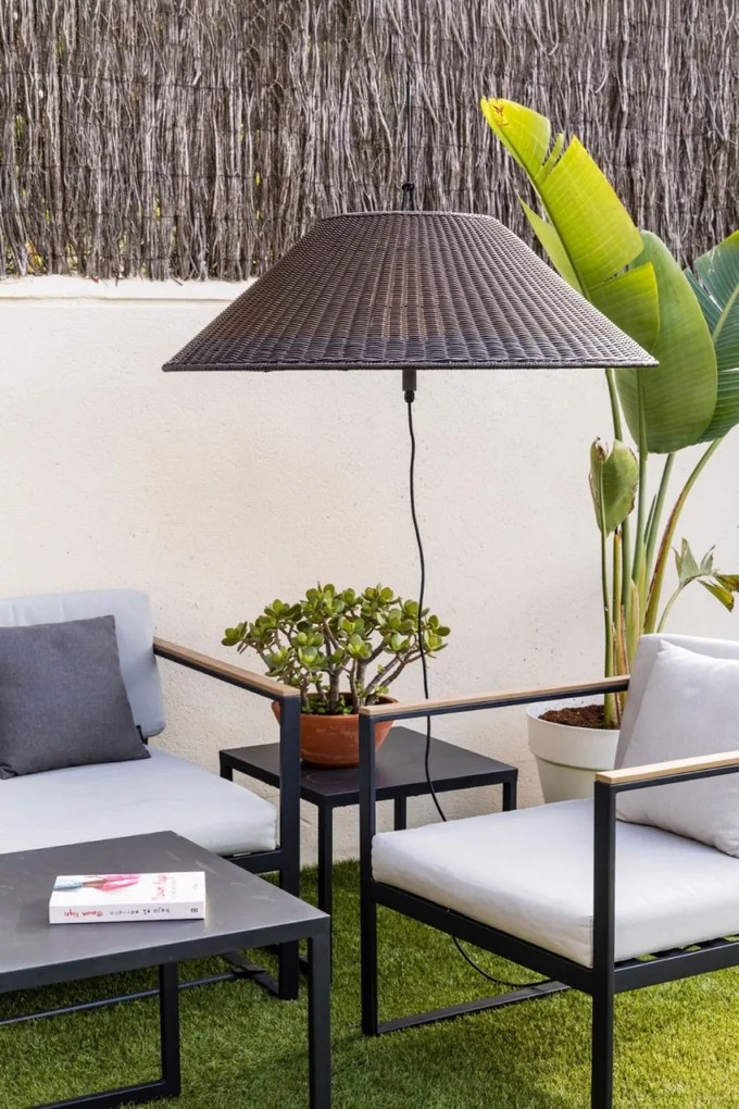 Lampa/Pendul portabil iluminat exterior decorativ SAIGON hole cap W100 gri/maro