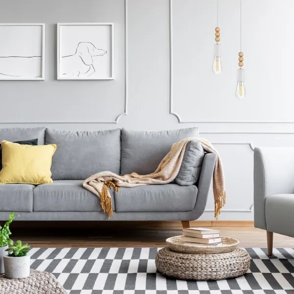 Lustr pe cablu SIMON 2xE27/60W/230V alb/fag