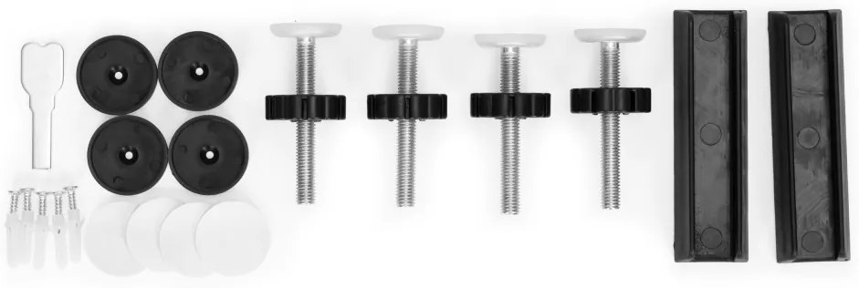 Șină de siguranță 74-105 cm pentru scări și uși din metal și lemn negru