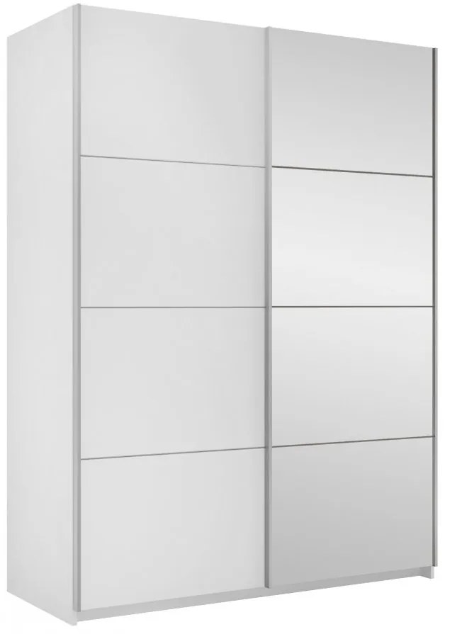 Dulap de haine cu uși culisante Artaman 150 (Alb) (cu oglindă). 1105684
