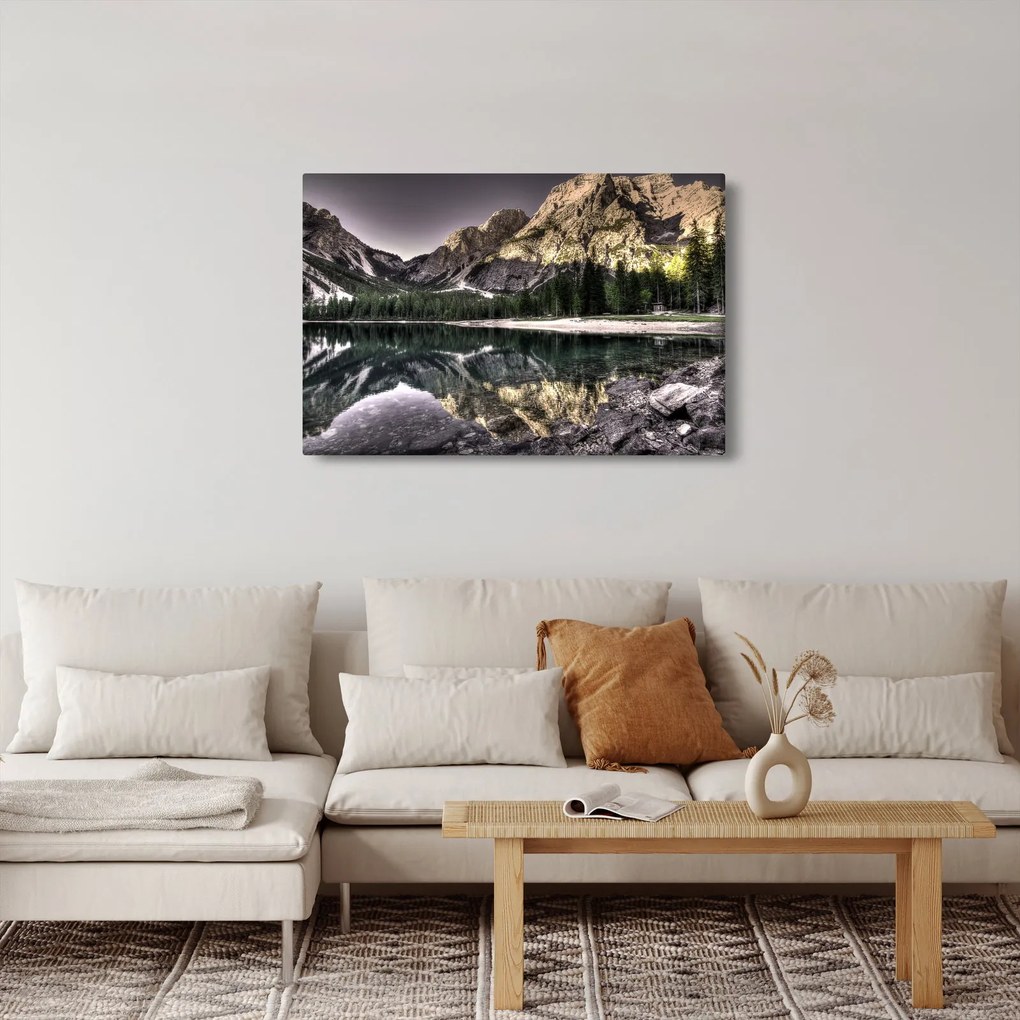 Tablou cu lac montan (90x60 cm)