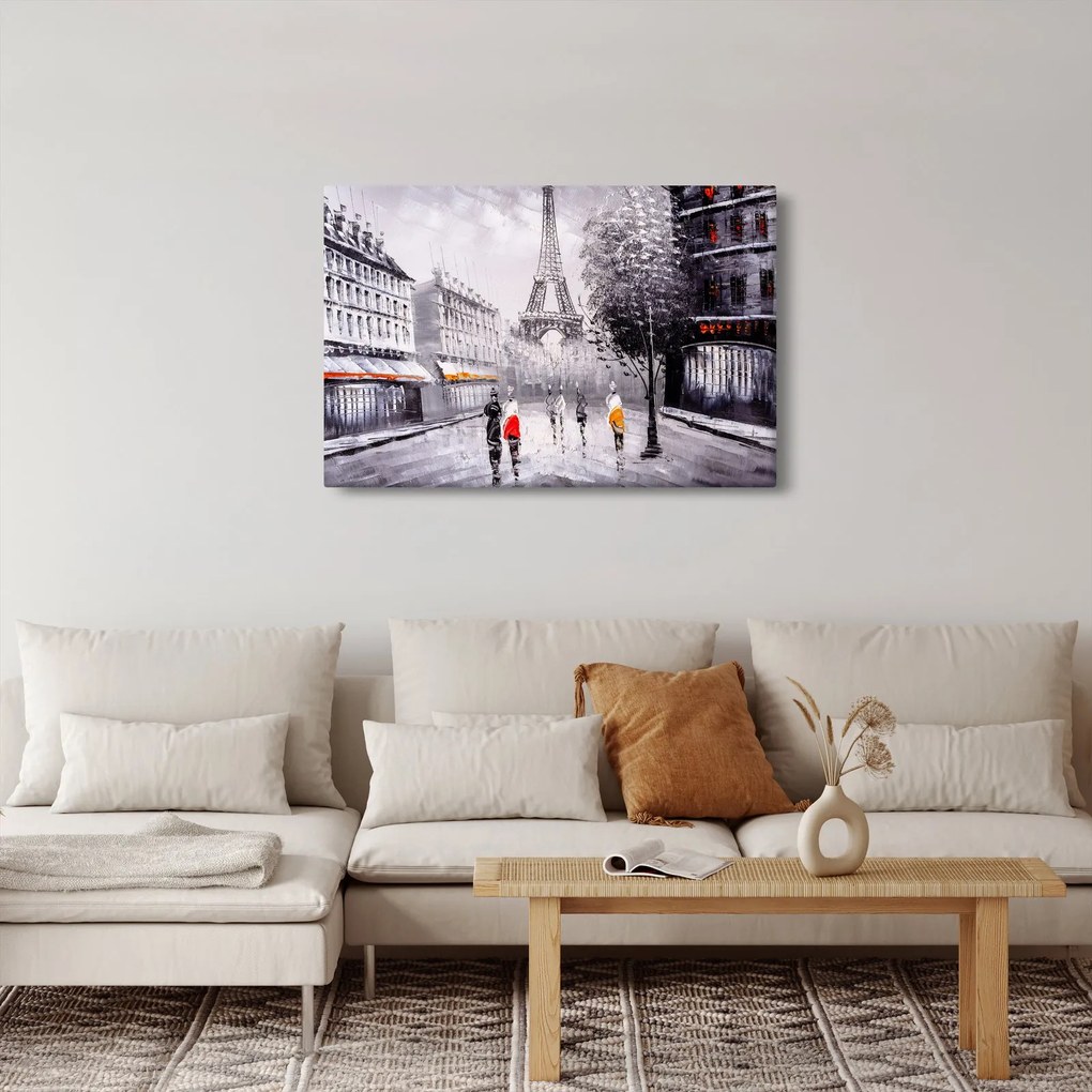Tablou - Pictură în ulei, Paris (90x60 cm)
