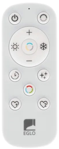 Plafonieră LED dimabilă de exterior Eglo 901454 ROVITO-R 18,5W/230V d. 38,9 cm IP44 negru + telecomandă