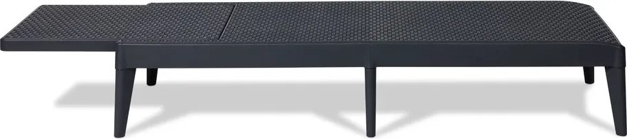 NUMANA șezlong de grădină din plastic, grafit