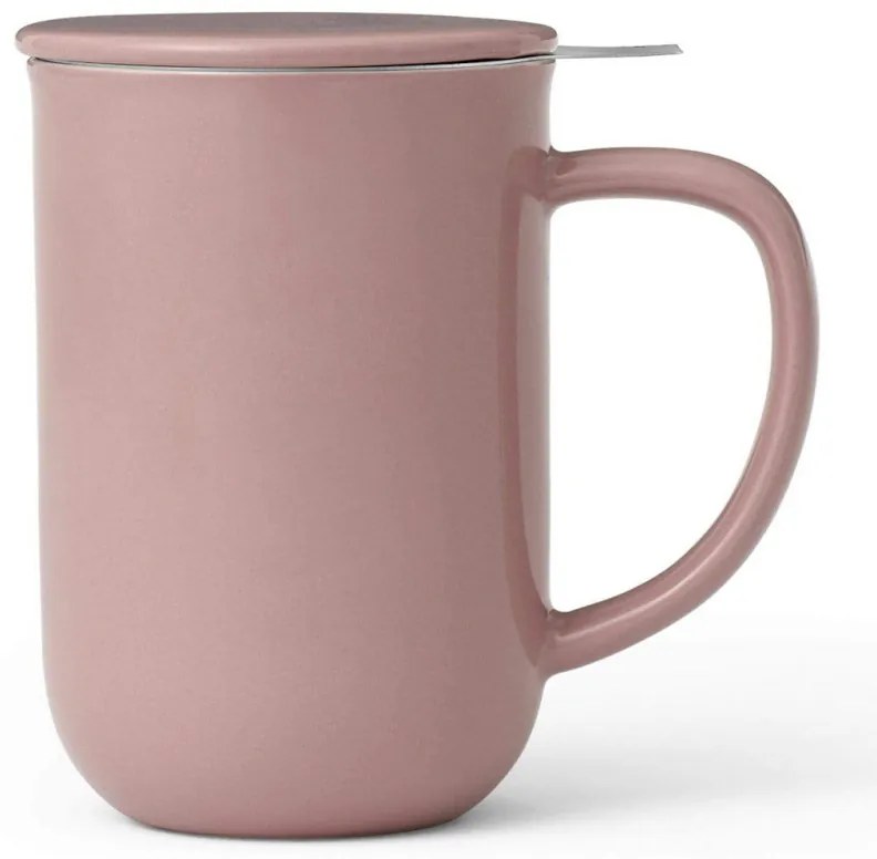 Bol pentru ceai cu infuzor și kapak Viva Scandinavia Minima V77550, 500 ml, Porcelan, Rosow
