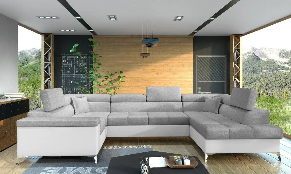 Coltar living extensibil Thiago – L350 x l202 x h90 cm