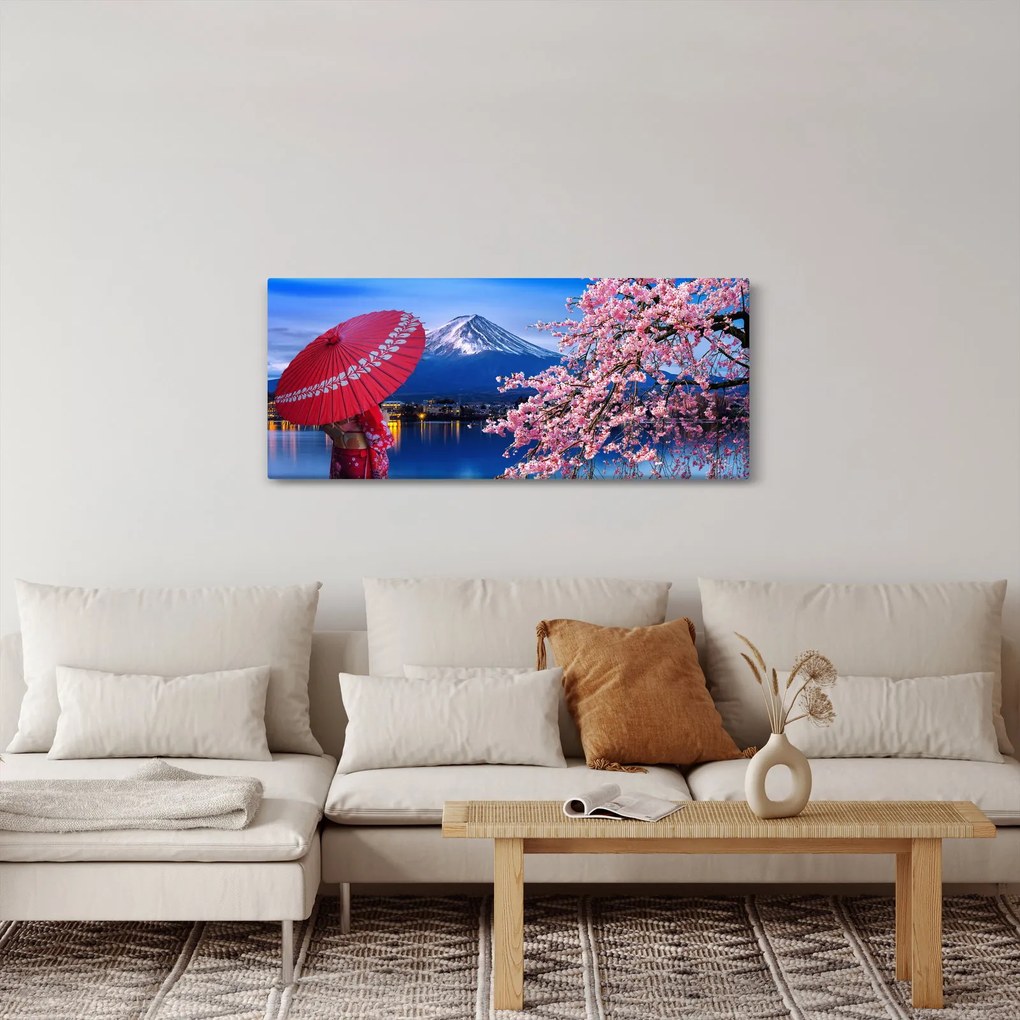 Tablou - cu privire la munte - Japonia (120x50 cm)