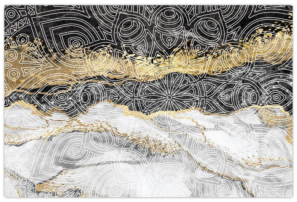 Tablou - Mandala în marmură (90x60 cm)