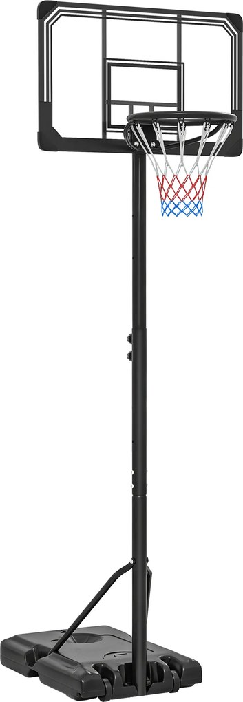SPORTNOW Cos pentru baschet cu inaltime reglabila, 182-213 cm, Negru