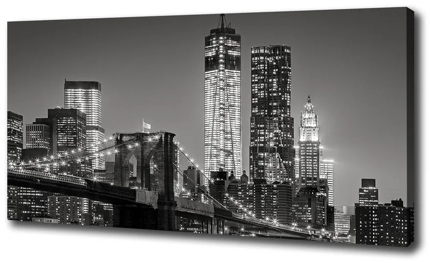 Tablou pe pânză canvas Manhattan pe timp de noapte
