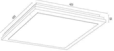 Plafoniera design modern Caserta auriu 42x42cm