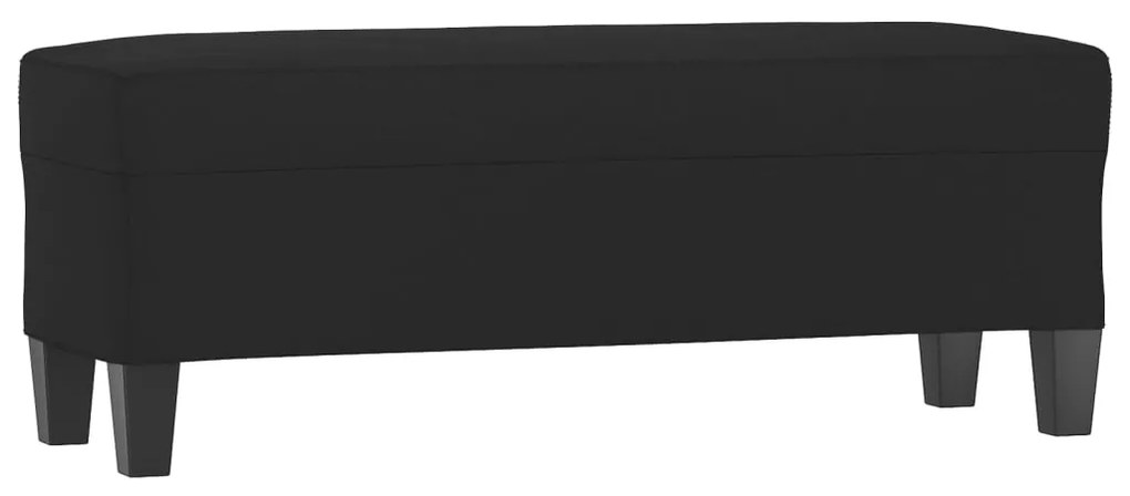 349468 vidaXL Bancă, negru, 100x35x41 cm, microfibră