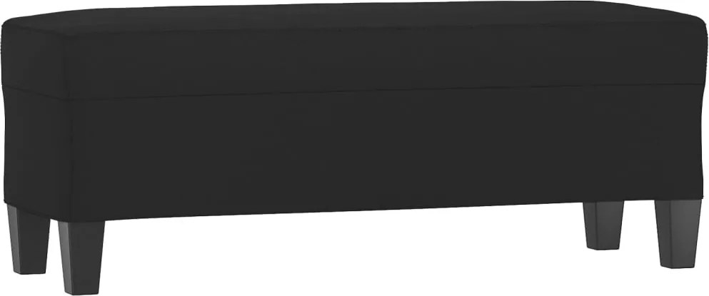 vidaXL Bancă, negru, 100x35x41 cm, microfibră