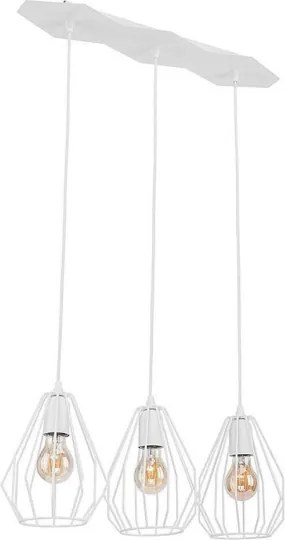 Lustră LED pe cablu BRYLANT 3xE27/60W/230V albă