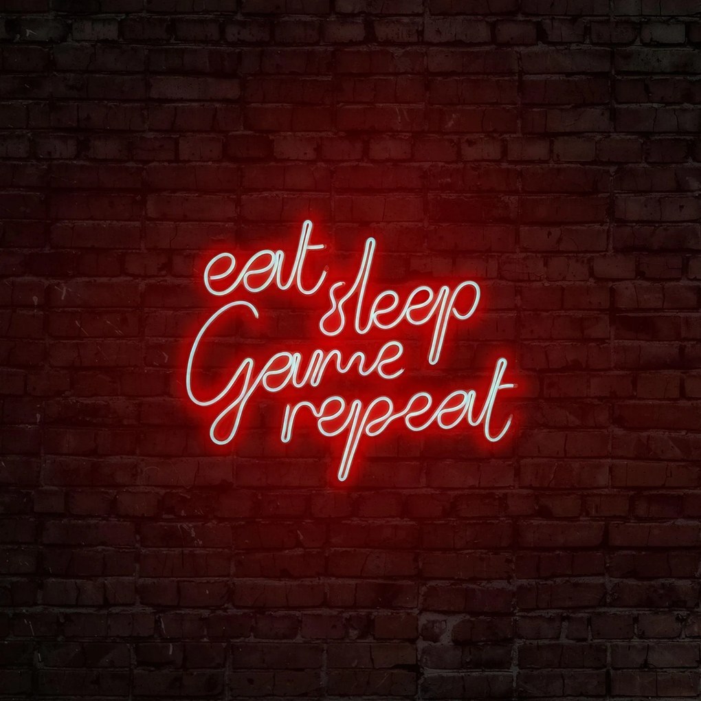Aplica de Perete Neon eat sleep game repeat, 51 x 41 cm