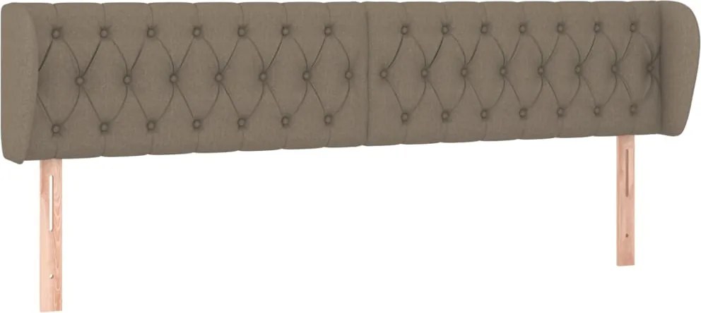 vidaXL Tăblie de pat cu aripioare gri taupe 183x23x78/88 cm textil