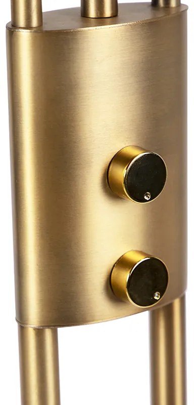 Lampă de podea modernă bronz cu LED și dimmer - Lexus