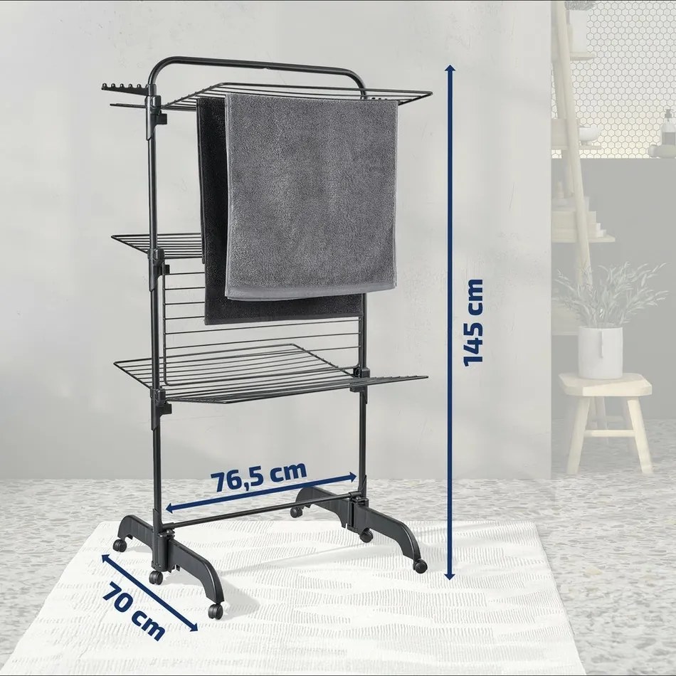 Uscător metalic Leifheit Comfort Tower 420 Black 81691