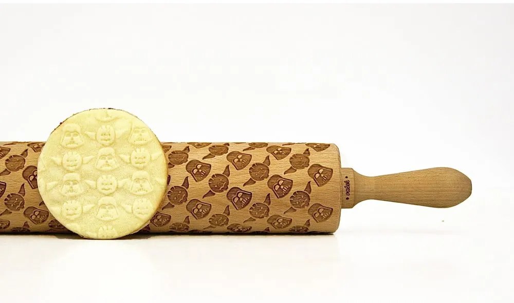 Făcăleț din lemn cu model pentru aluat Valek Star Wars