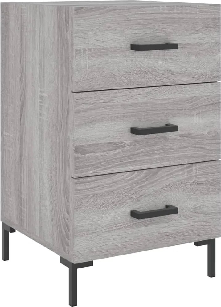 vidaXL Noptieră, gri sonoma, 40x40x66 cm, lemn compozit